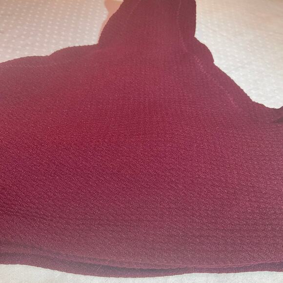 One shoulder swimsuit, red Bordeaux, Size S - Picture 3 of 9